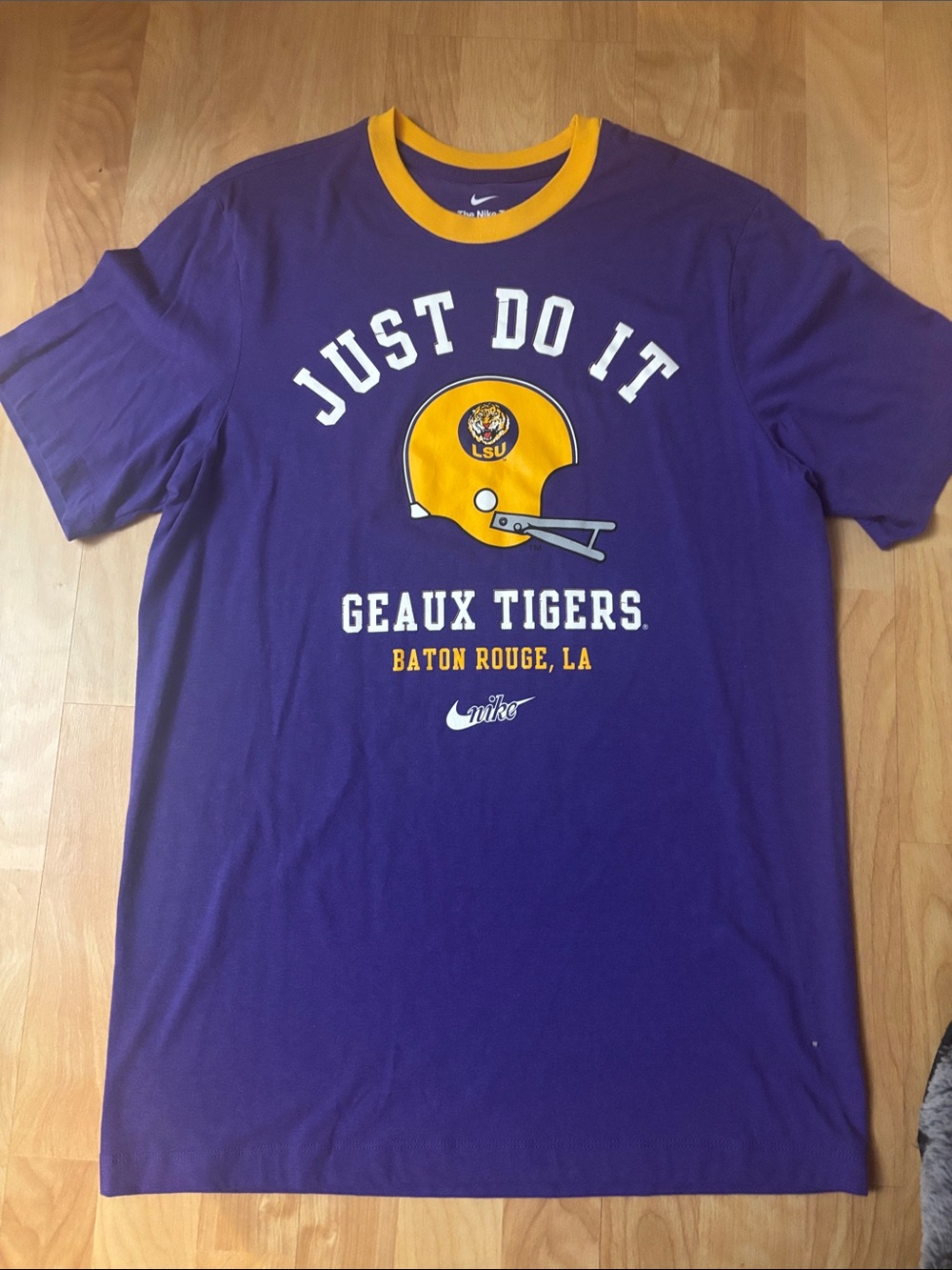 Nike Purple and Gold LSU 'Just Do It' Geaux Tigers Tee